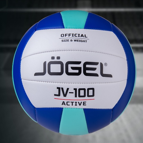 Мяч волейбольный Jogel JV-100 (синий-мятный) - фото