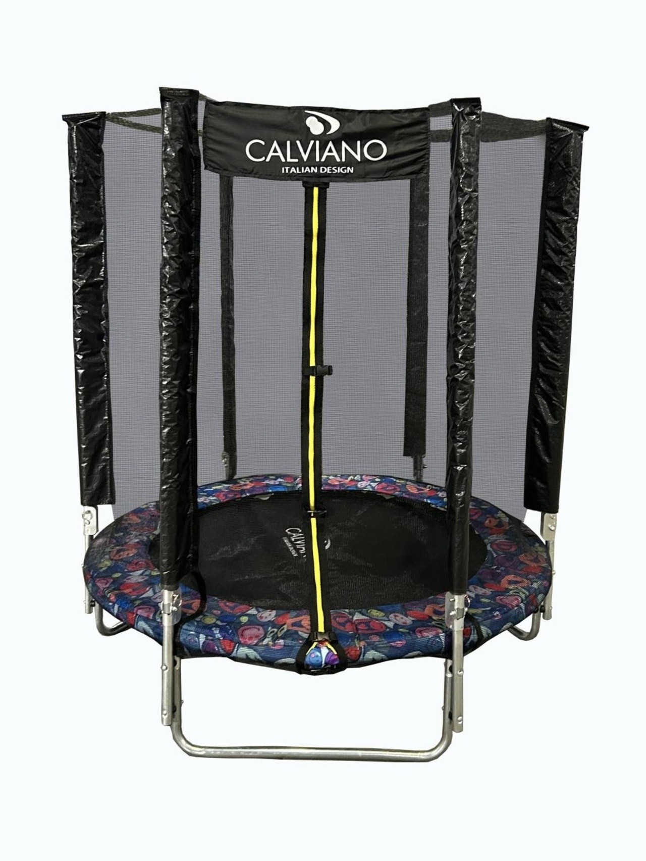 Батут пружинный с защитной сеткой Calviano 140 см (4,5ft) складной SMILE   - фото