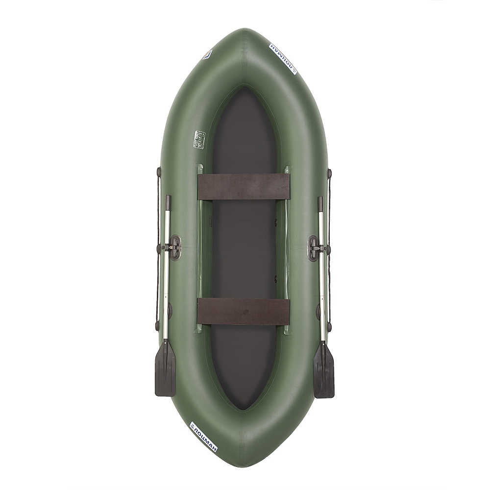 Лодка гребная Лоцман Турист 300 (зеленый) - фото2