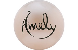 Мяч для художественной гимнастики Amely AGB-301-15-RI (15 см, 280 гр), жемчужный - фото