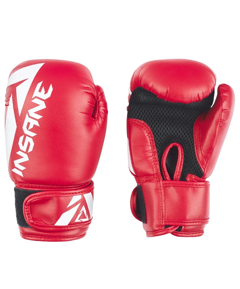 Перчатки боксерские INSANE MARS, ПУ, 8 унц., красный - фото