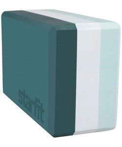 Блок для йоги STARFIT YB-201-IZ, 22,8х15,2х10 см, изумрудная радуга - фото