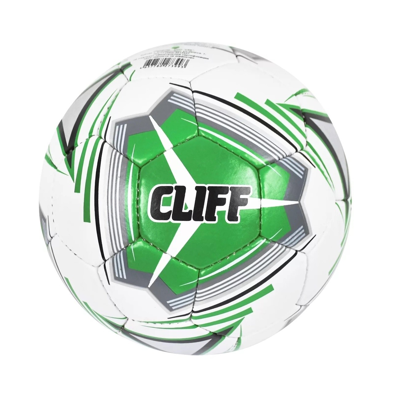 Мяч футбольный CLIFF CF-64, 5 размер, PU Grippy, бело-зеленый - фото2
