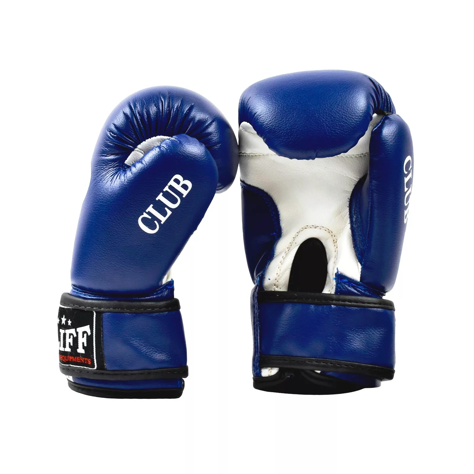 Перчатки боксерские CLIFF NEW CLUB, ПВХ, 10 унц., синий - фото