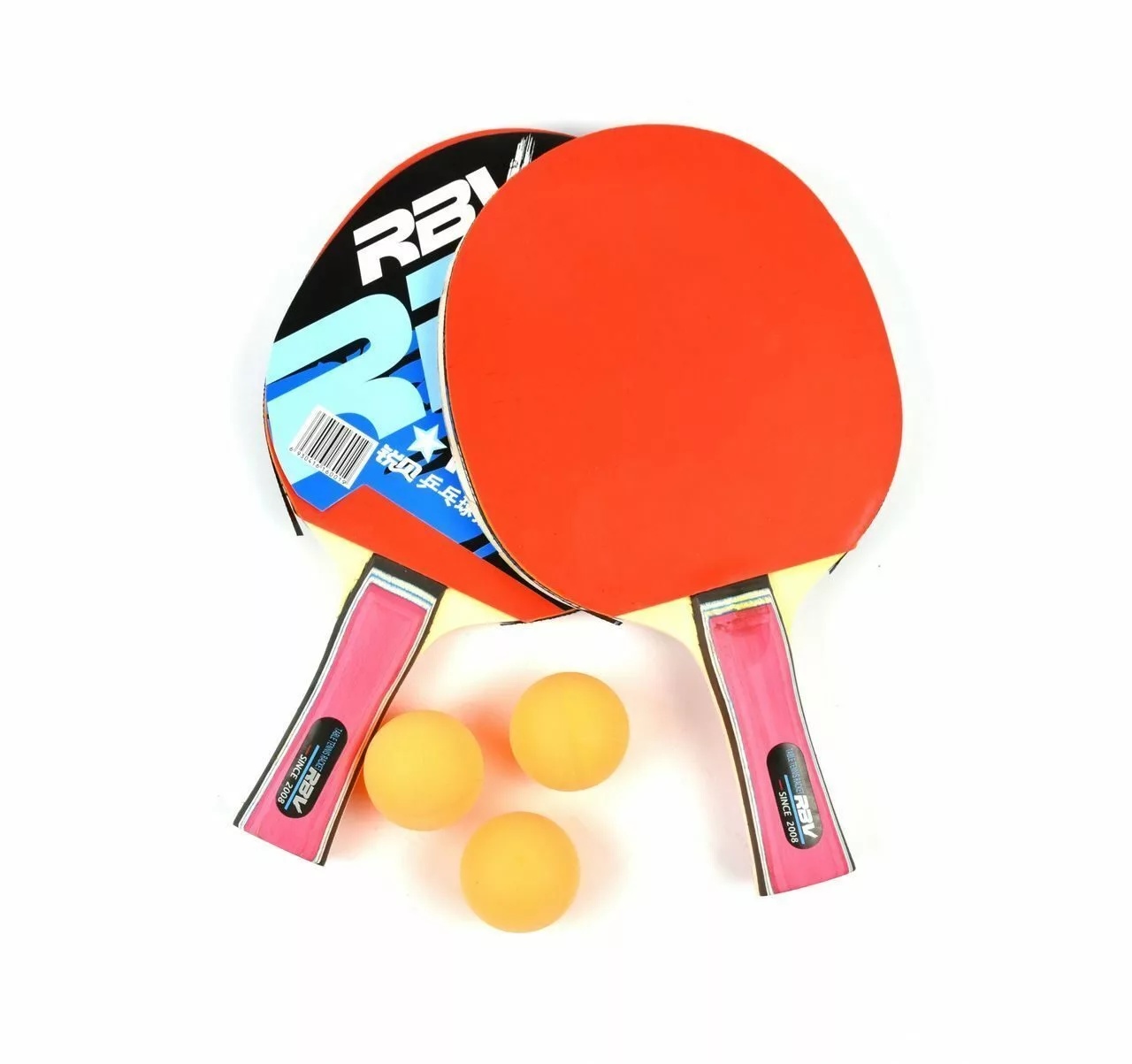 Набор для настольного тенниса RBV (2 ракетки, 3 шарика), в чехле, CLIFF 0003Н - фото
