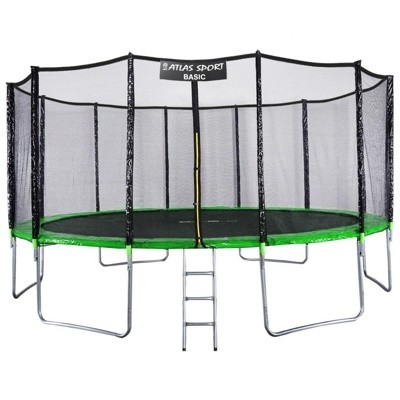 Батут Atlas Sport 490 см (16ft) Basic GREEN - фото