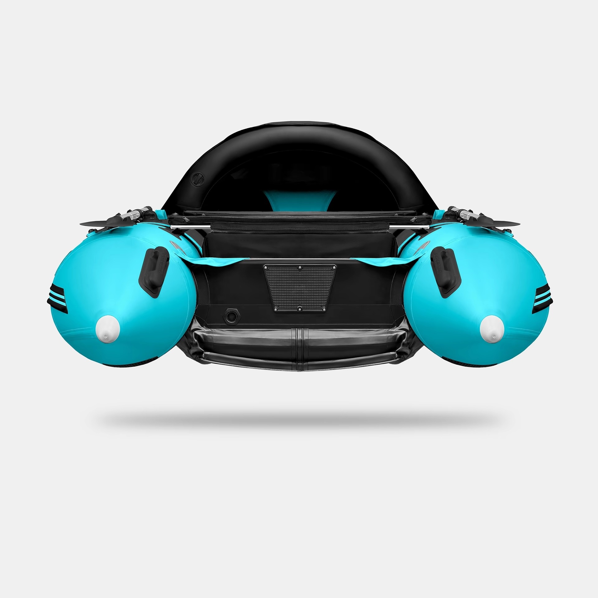 Моторно-гребная лодка GLADIATOR E330PRO (черно-бирюзовый) - фото4