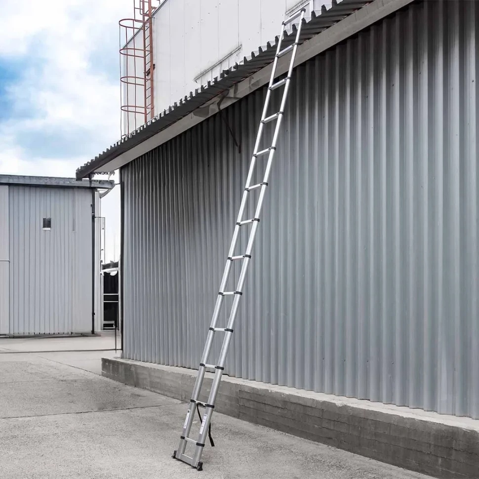 Лестница телескопическая алюм. бытовая 5.0м (13 ступ.) Scheppach Sch-UP500 - фото