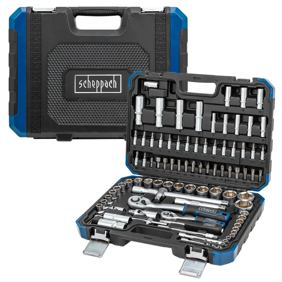 Набор инструментов 94пр. 1/4'', 1/2''(6-гр.) (4-32мм) Scheppach Sch-4941-5 - фото