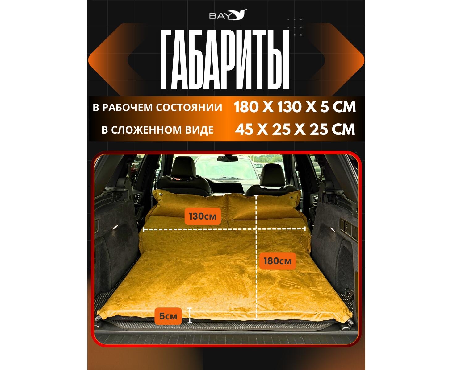 Самонадувающийся коврик Bay NatureTrips Air 5 (авто) 180x130x5 см - фото2, картинка2 Самонадувающийся коврик Bay NatureTrips Air 5 (авто) 180x130x5 см - фото2