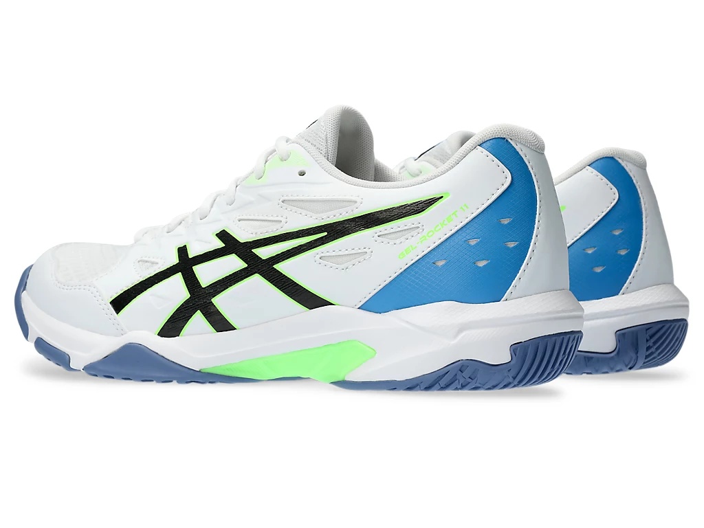 Волейбольные кроссовки мужские Asics Gel-Rocket 11 (бело-чёрно-синие) - фото5