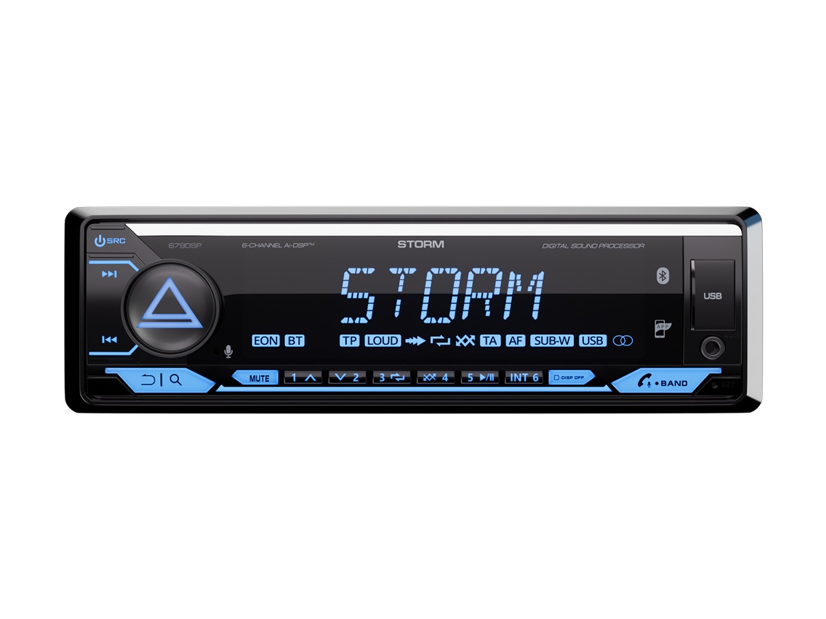 Автомобильный USB/Bluetooth процессорный ресивер AURA STORM-679DSP - фото