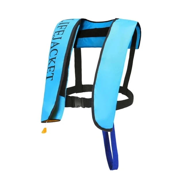 Жилет автоматический спасательный BAY LifeJacket голубой - фото