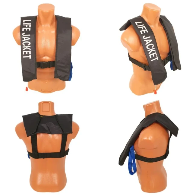 Жилет автоматический спасательный BAY LifeJacket черный - фото3