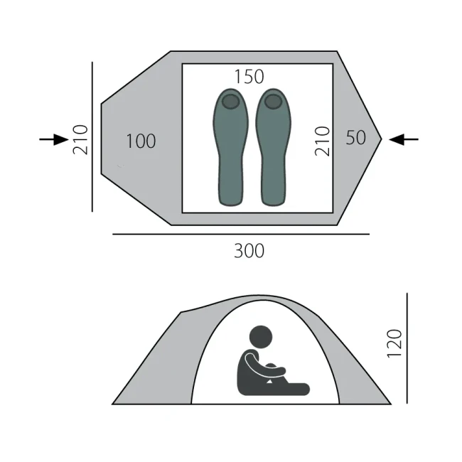 Палатка экспедиционная двухместная BTrace Talweg 2+ - фото2