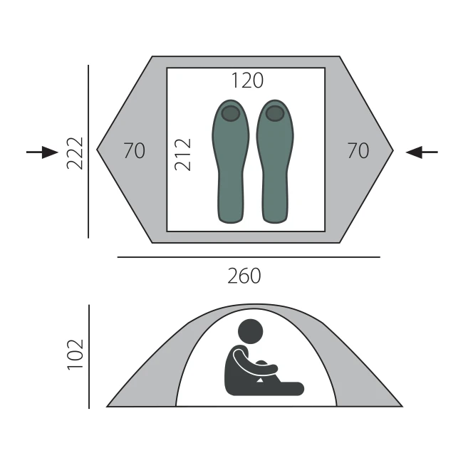 Универсальная двухместная палатка BTrace Micro - фото2