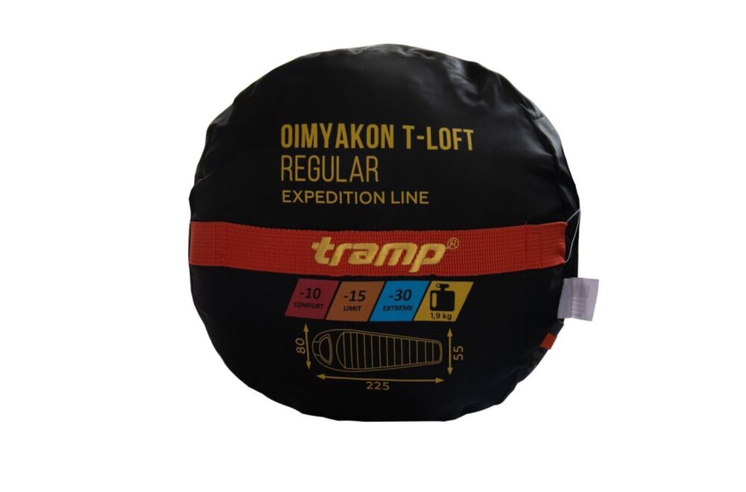 Спальный мешок кокон Tramp Oimyakon T-Loft Regular TRS-048R (черно-оранжевый) - фото6