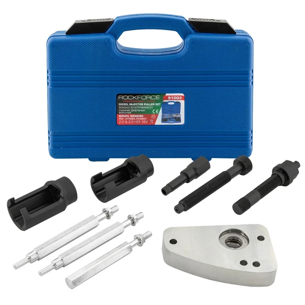 Съемники дизельных форсунок Bosch, Siemens (PSA HDI 2.0, 2.2 16V) 9пр., в кейсе Rock Force RF-910G3 - фото