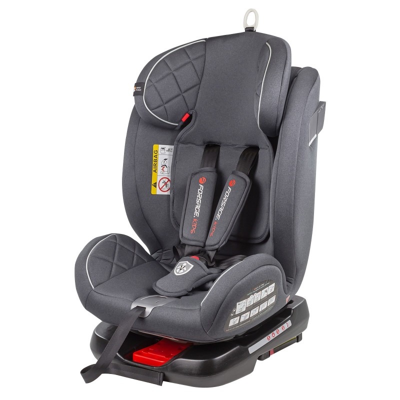 Кресло детское с ISOFIX FORSAGE kids KBH308 Dark Gray/ Light Gray 0-36кг - фото2