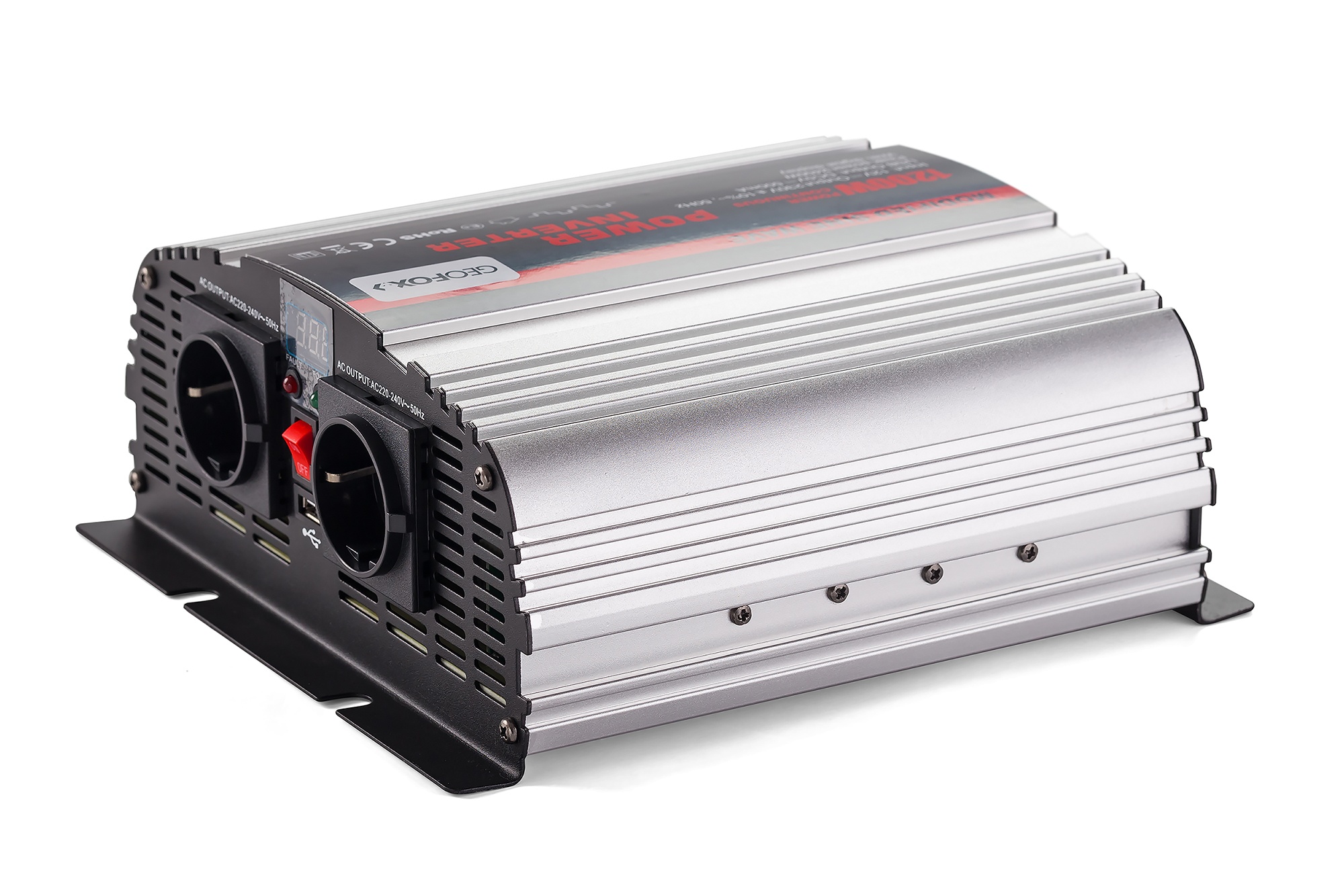 Автомобильный инвертор Geofox MD 1200W/24v-2р - фото