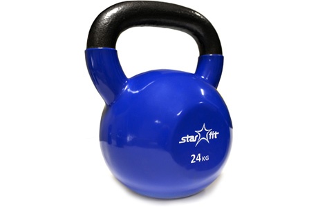 Гиря виниловая Starfit 24 кг DB-401-24 (темно-синий) - фото