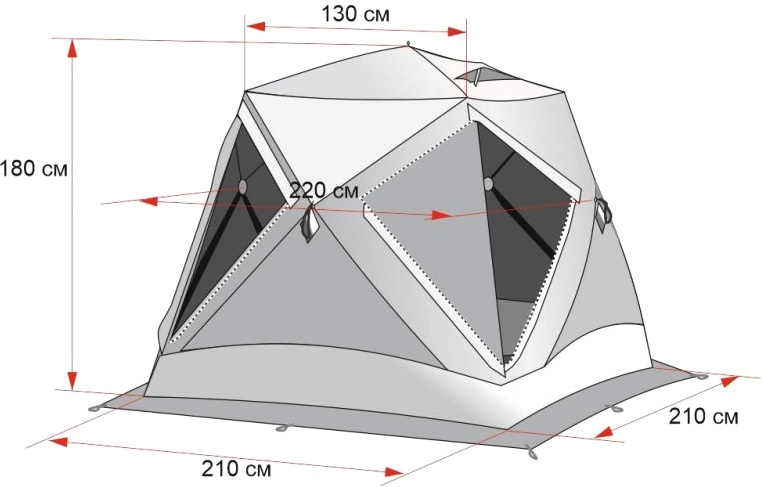 Зимняя палатка Лотос Куб 3 Классик ТЕРМО - фото3