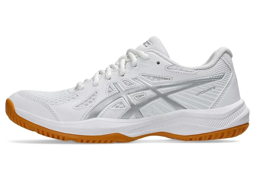 Волейбольные кроссовки женские Asics Upcourt 6 (1072A107-100) белые - фото5