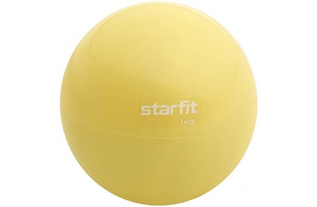 Медицинбол STARFIT 1 кг, желтый (GB-703-1-Y) - фото