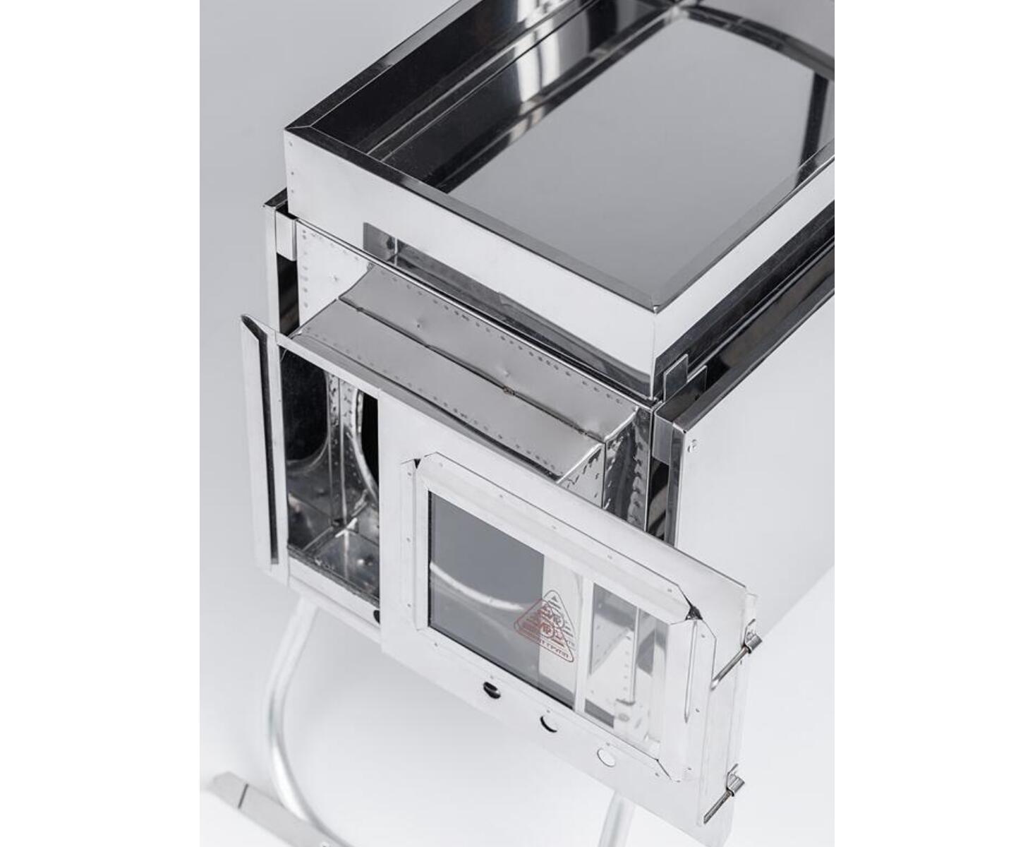 Печь-камин ИНВЕНТ, Большая, 610х350х410 (нерж.сталь 0,8 мм) со стационарными экранами + короб для камней - фото5