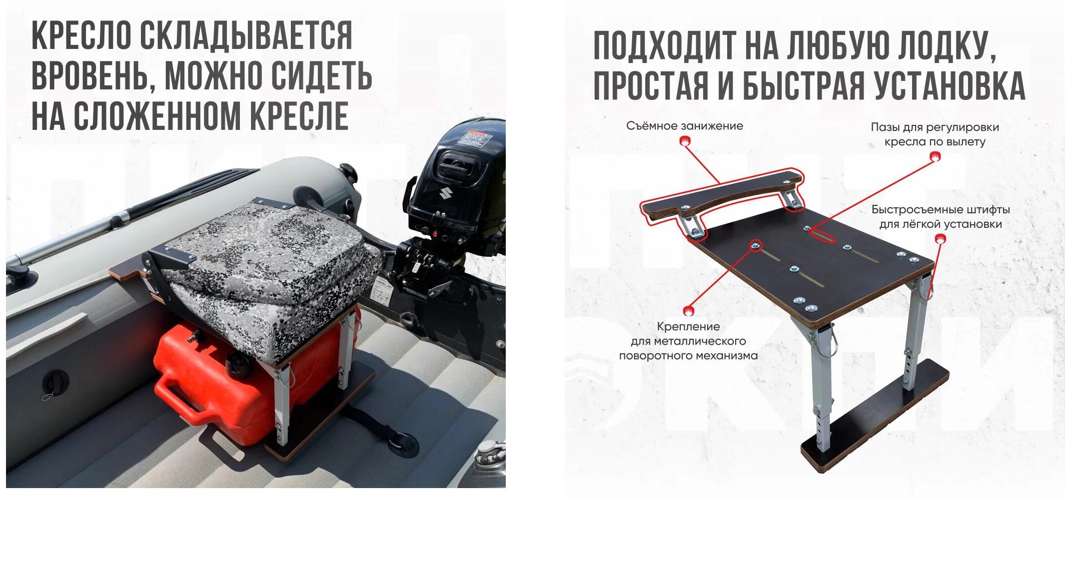 Кресло Кокпит PRO c формованным ППУ в комплекте с опорой с занижением 60 мм. (сталь) (цифра серая) - фото4