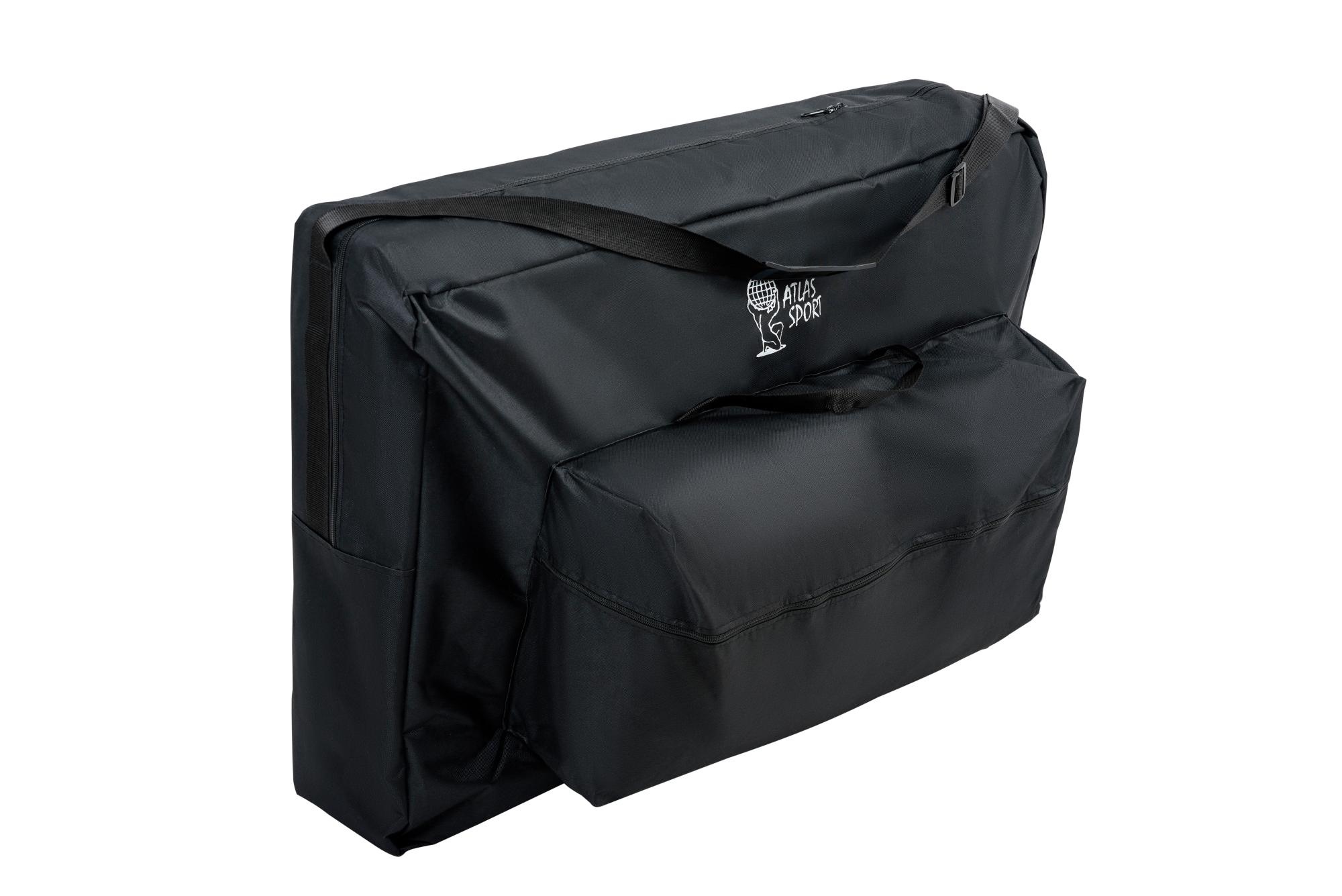 Массажный стол складной Atlas Sport Strong 70 см 3-с алюминиевый, усиленная столешница, бежевый - фото6