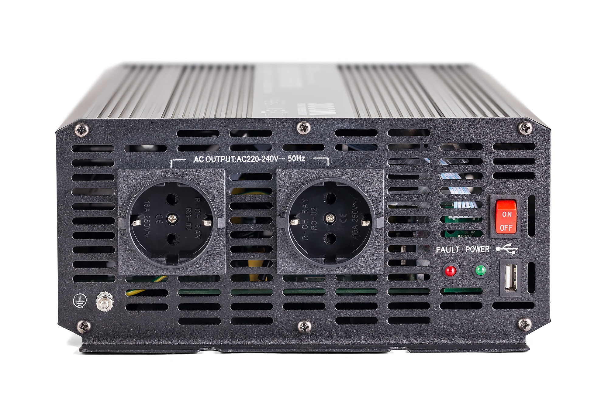 Автомобильный инвертор Geofox M3000W/12v-2p - фото5