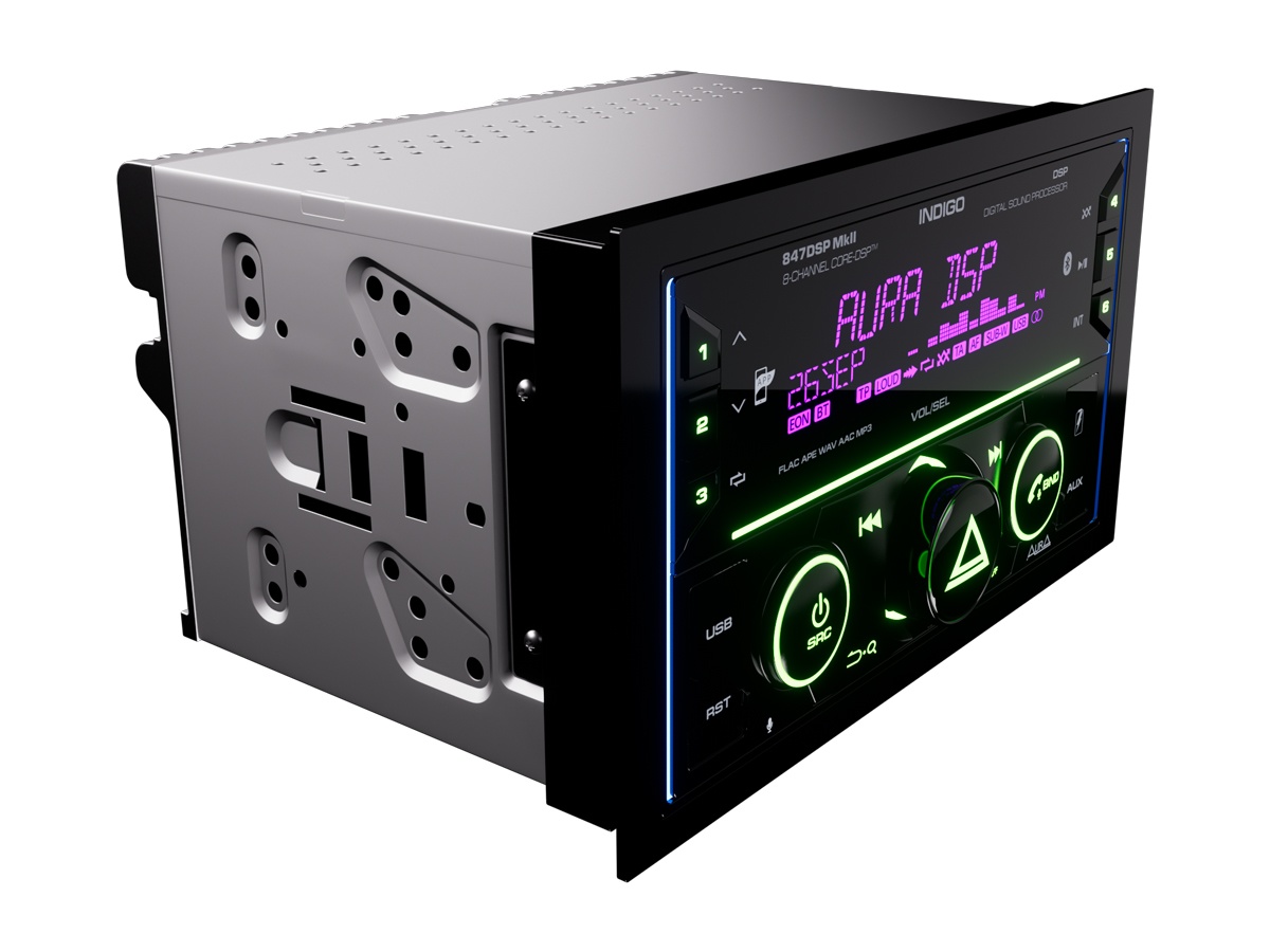 Автомобильный USB/Bluetooth процессорный ресивер AURA INDIGO-847DSP MkII - фото4