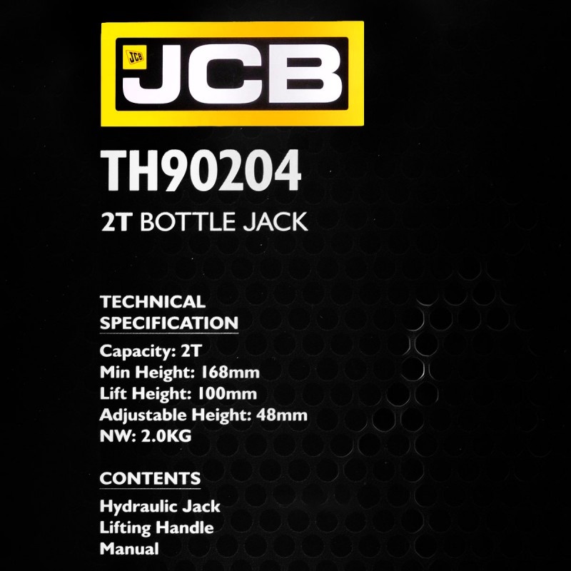 Домкрат бутылочный 2т с клапаном JCB JCB-TH90204 - фото5