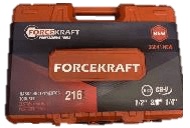 Набор инструментов 216пр.1/4''3/8''1/2''(6гр.)(4-32мм) FORCEKRAFT FK-38841New - фото2