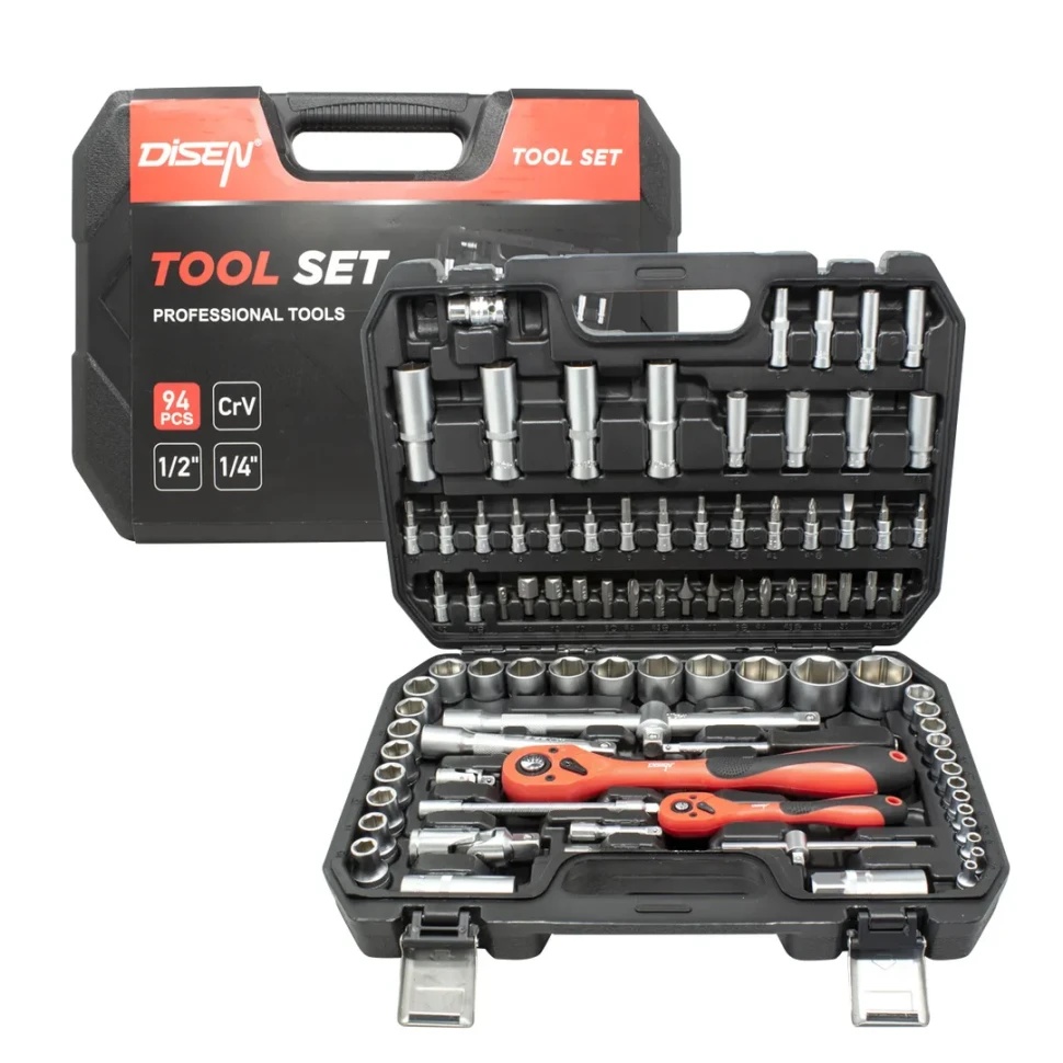 Набор инструментов 94пр.1/4''1/2''(6гр.)(4-32мм) DISEN DS-4941-5 - фото