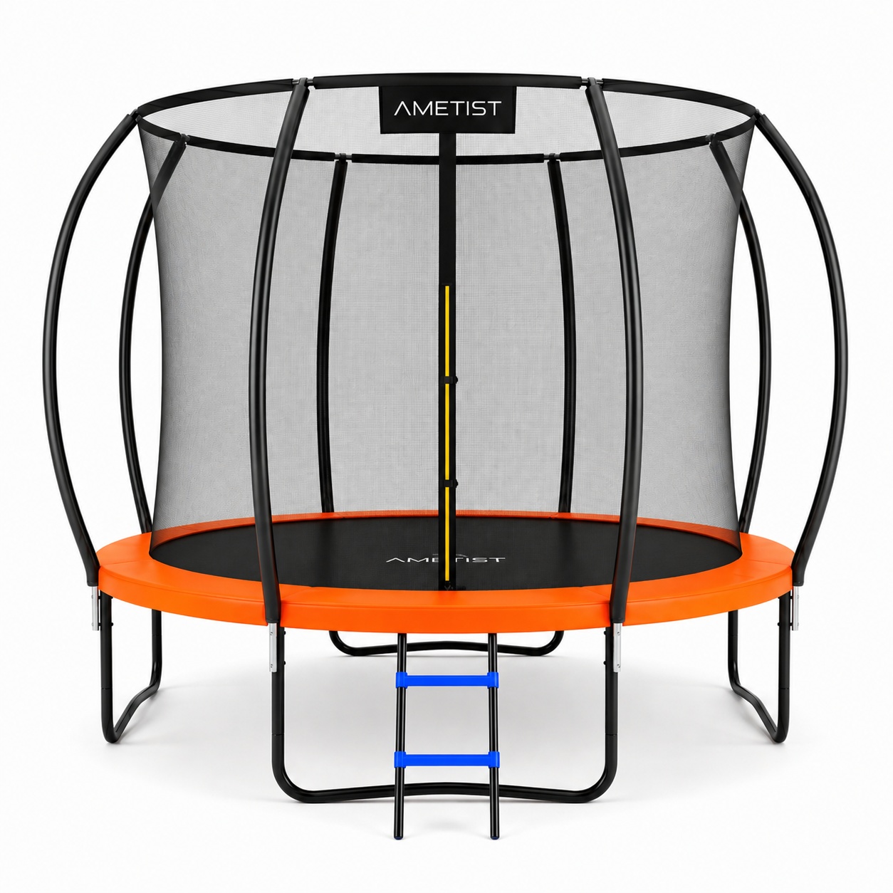 Батут AMETIST PRO Inside D312-10FT Blue/Orange с внутренней сеткой и лестницей - фото3