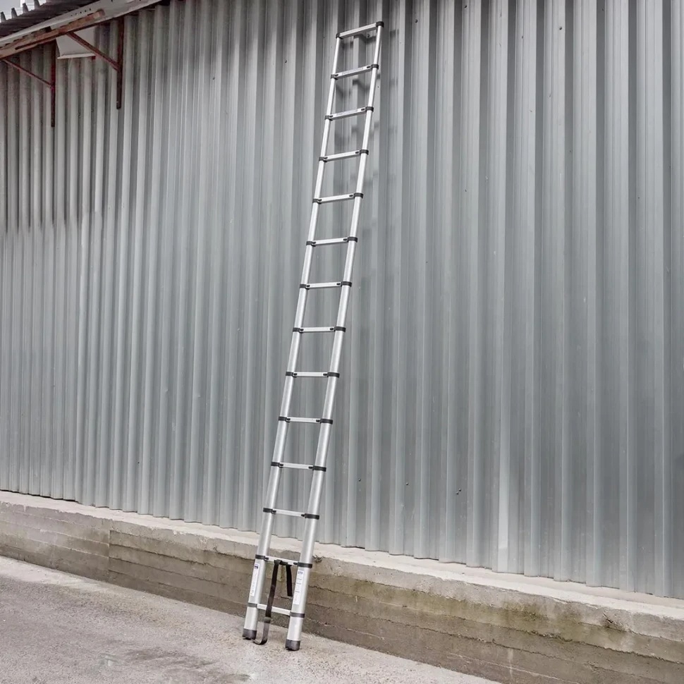 Лестница телескопическая алюм. бытовая 4.1м (14ступ.) Scheppach Sch-UP410 - фото