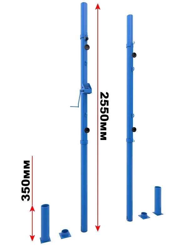 Стойки волейбольные массовые со стаканами и крышками - фото2