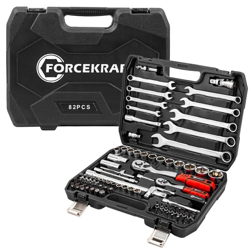 Набор инструментов 82пр. 1/2'',1/4''(6гр.)(4-32мм) Profi FORCEKRAFT FK-4821-5 - фото