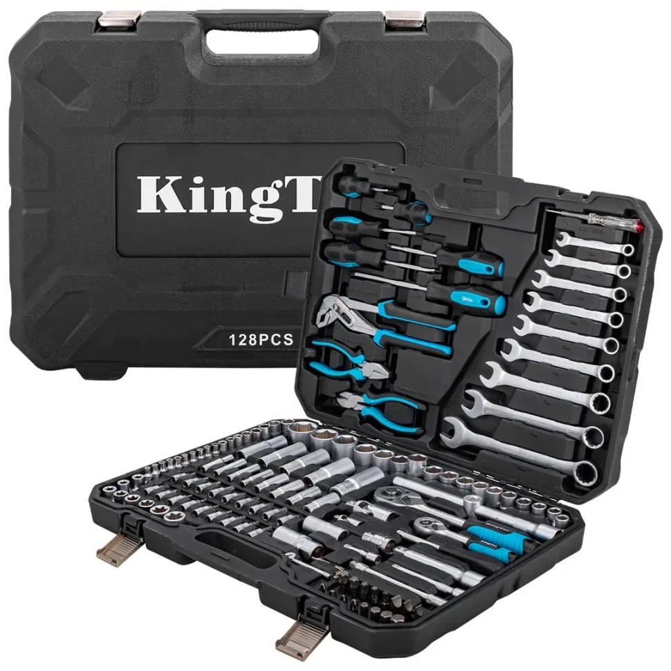 Набор инструментов 128пр. 1/4'', 1/2''(6гр.) KINGTUL KT-41283-5 - фото