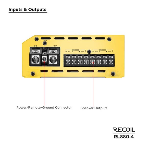 Автомобильный усилитель RECOIL RL880.4 - фото5