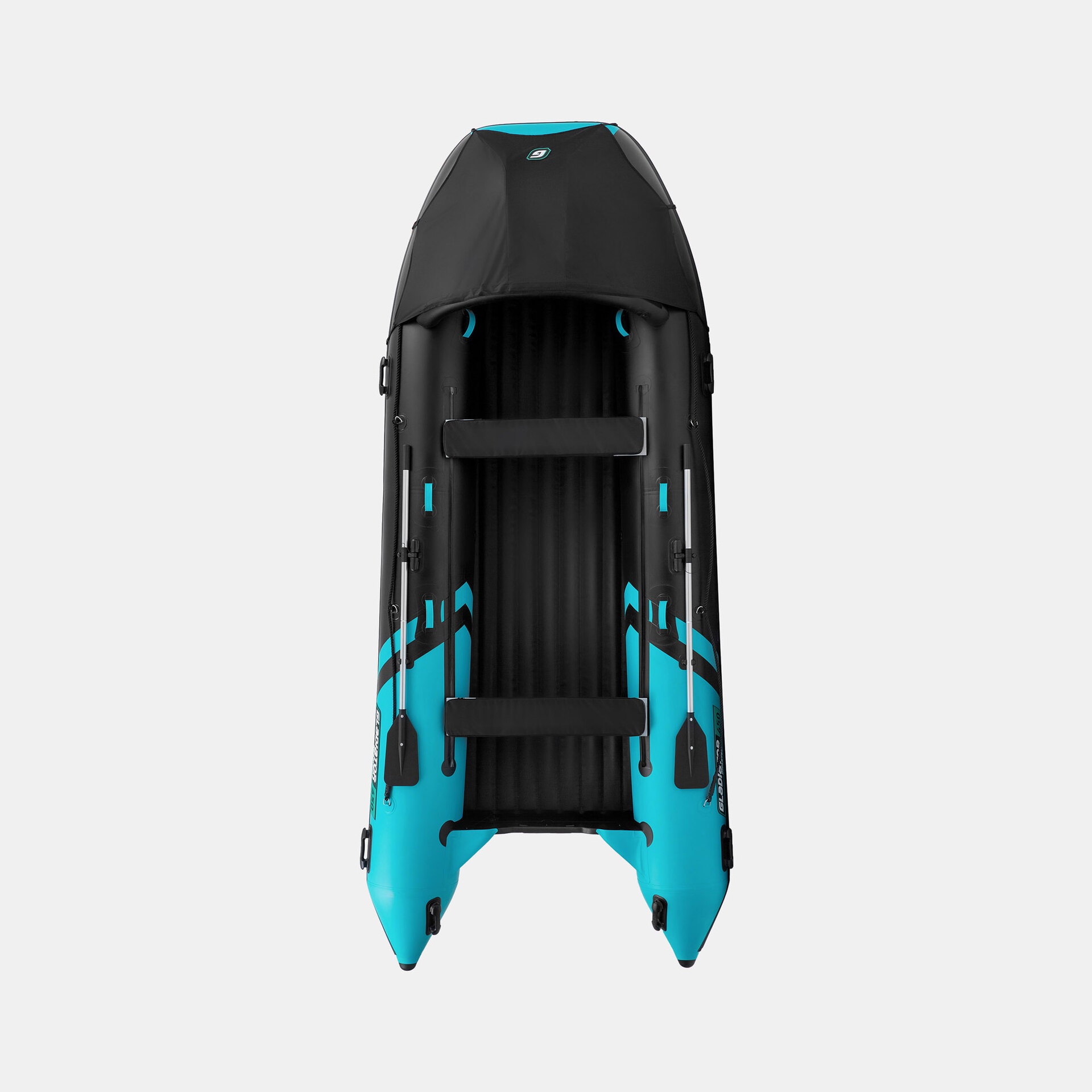 Моторно-гребная лодка GLADIATOR E450PRO (черно-бирюзовый) - фото6