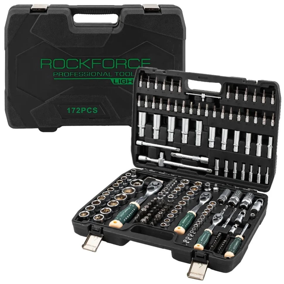 Набор инструментов 172пр. 1/4'', 3/8'', 1/2''(6гр.)(4-32мм) RockFORCE LIGHT RF LIGHT-41723-5 - фото
