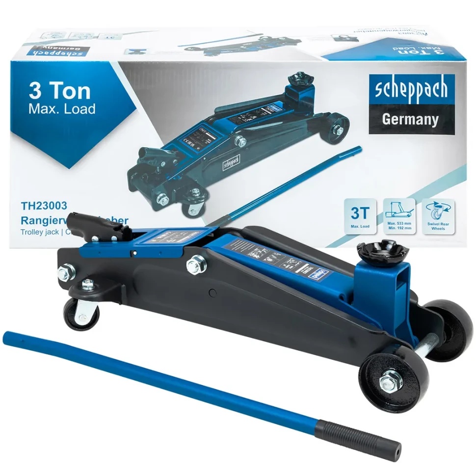 Домкрат подкатной гидравлический 3 т (h min-192мм, h max-533мм) Scheppach Sch-TH23003 - фото
