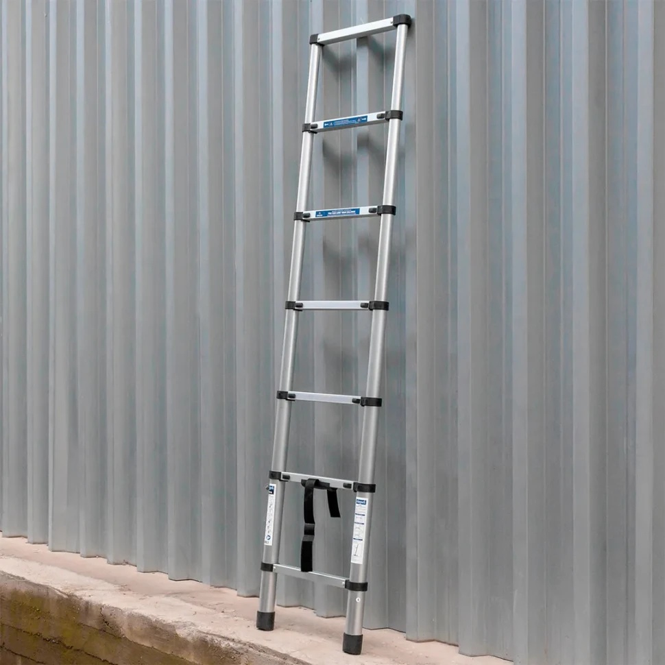Лестница телескопическая алюм. бытовая 2.0м (7 ступ.) Scheppach Sch-UP200 - фото