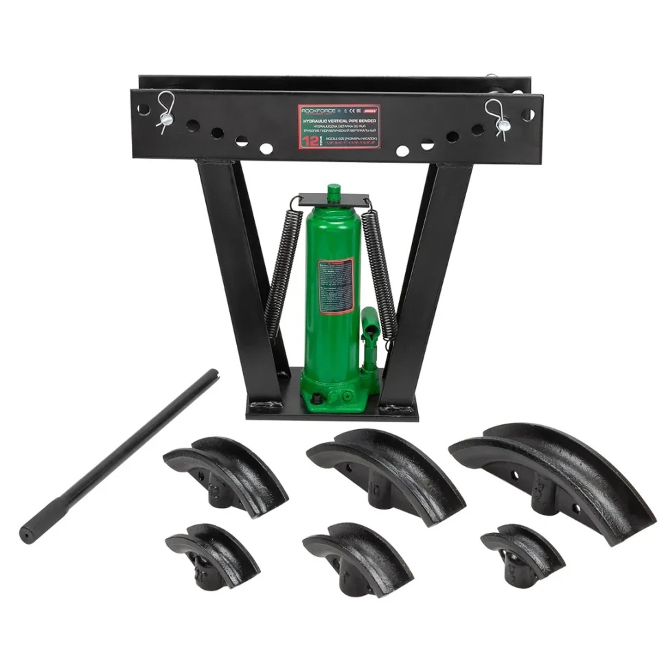 Трубогиб гидравлический вертикальный 12Т (1/2'', 3/4'', 1'', 1 1/4'', 1 1/2'', 2'') RockFORCE RF-03003-3 - фото