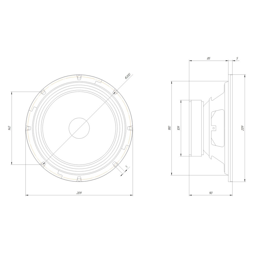 Среднечастотная акустическая система ORIS ELECTRONICS FT-80 - фото6