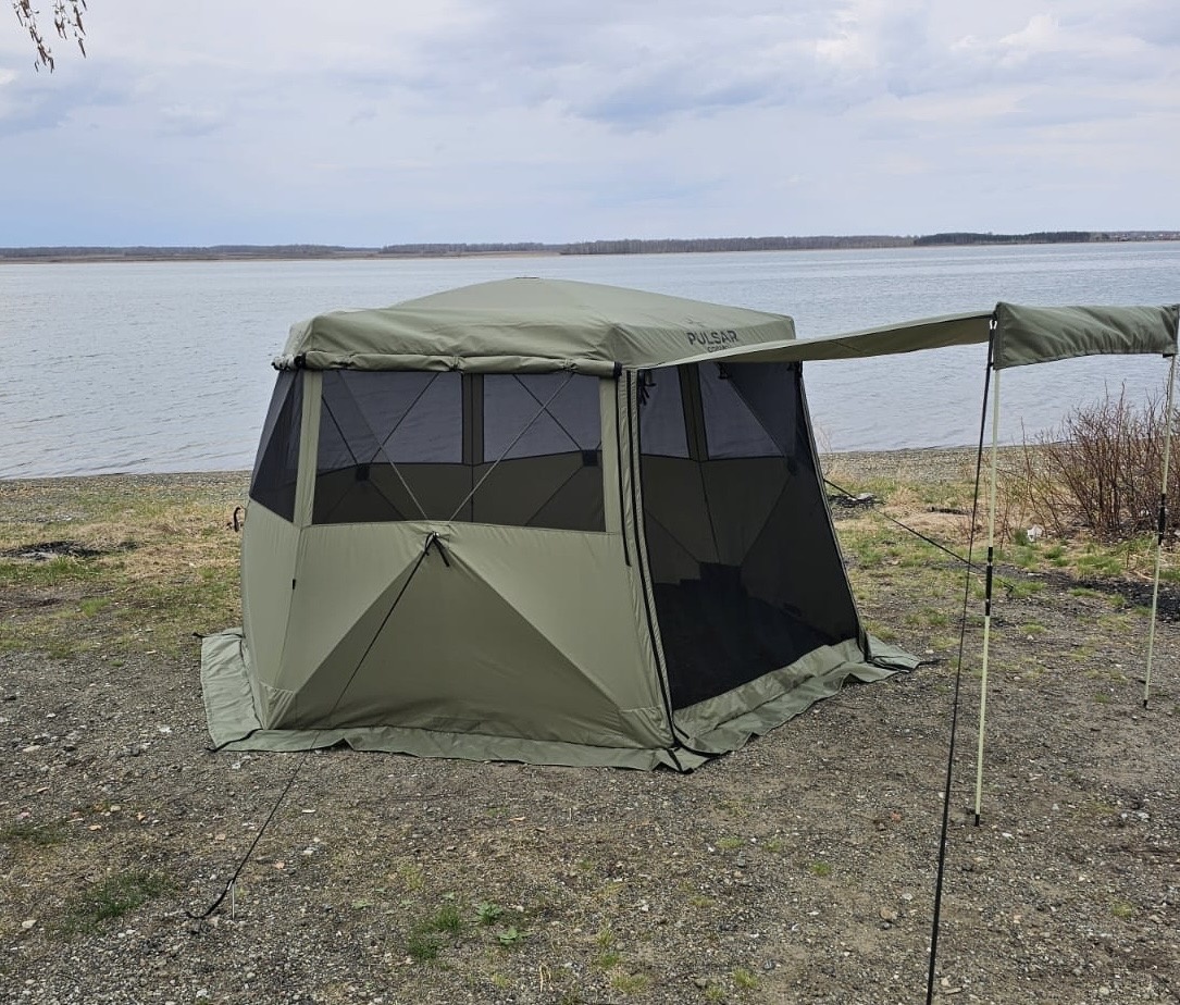 Палатка - Шатёр Pulsar Cosmo Haki (340х300/200 см) + Гидро Пол - фото