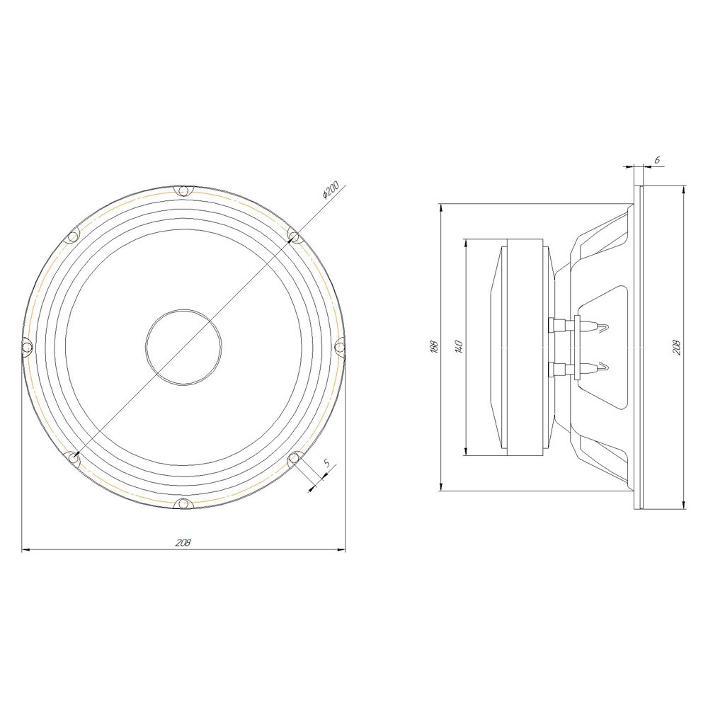 Среднечастотная акустическая система ORIS ELECTRONICS EX-8017 - фото6